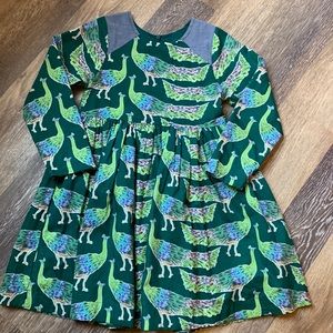 Girls size 7 Pink Chicken peacock dress